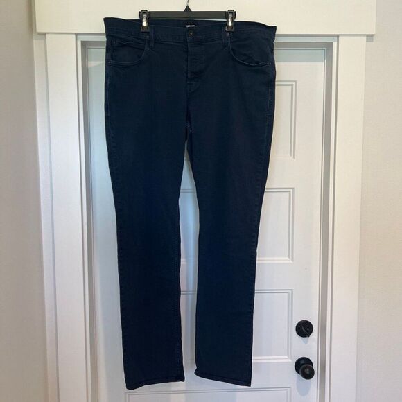 Hudson Jeans Men Size 40x34 Dark Blue Cotton Slim Stretch Straight Jeans - Picture 2 of 9